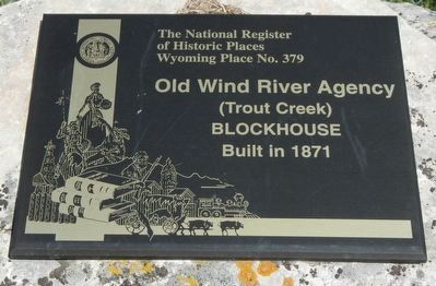 Old Wind River Agency (Trout Creek) Blockhouse image. Click for full size.