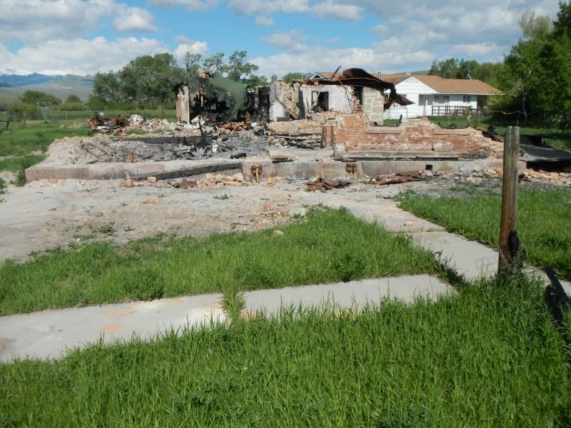 The Shoshone-Episcopal Mission Boarding School burned down a few months ago. image. Click for full size.