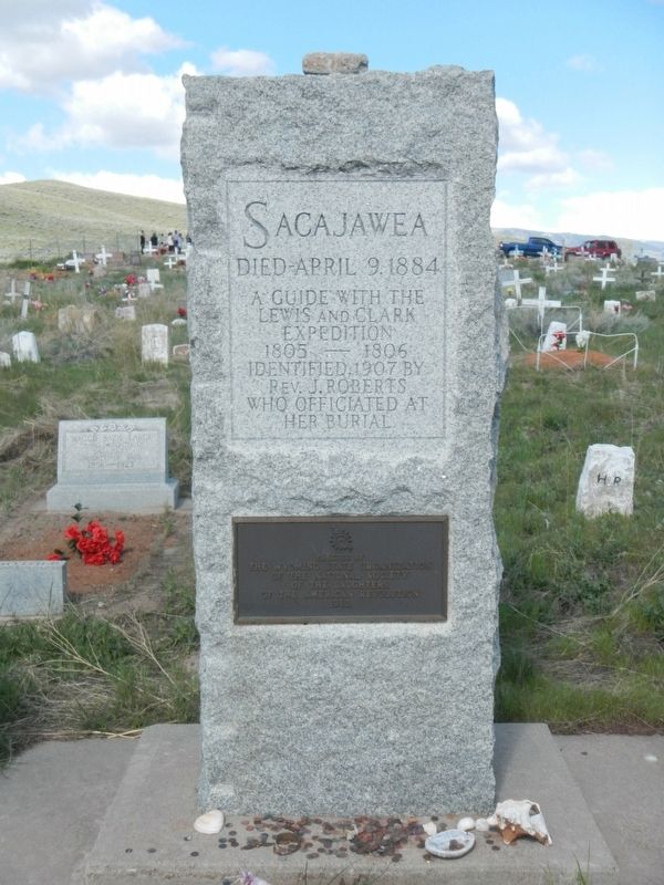 Sacajawea Grave Marker image. Click for full size.