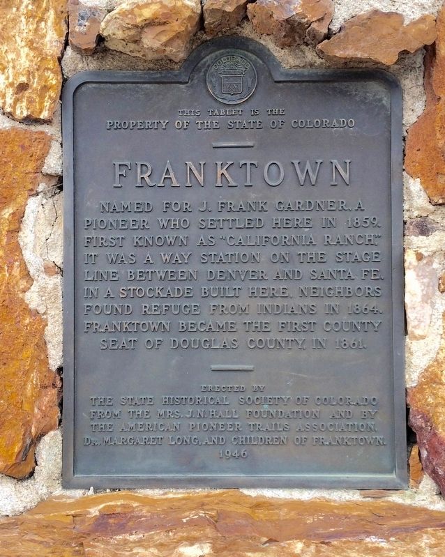 Franktown Marker image. Click for full size.