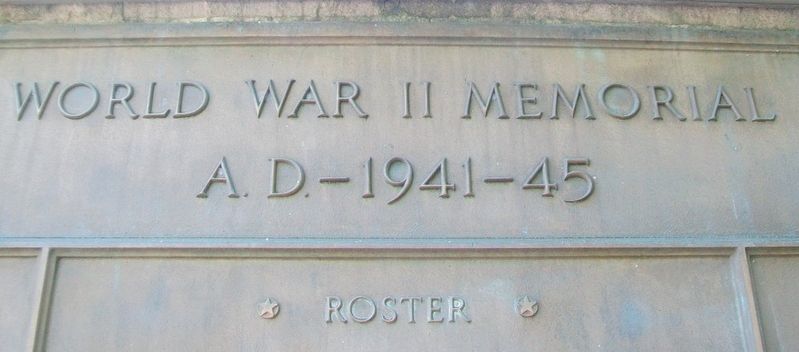 World War II Memorial Marker Detail image. Click for full size.