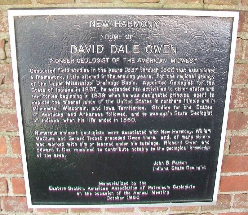David Dale Owen Marker. Click for full size. David Dale Owen Marker image. Click for full size.