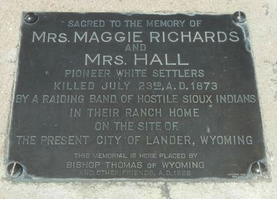 Mrs. Maggie Richards and Mrs. Hall Marker. Click for full size. Mrs. Maggie Richards and Mrs. Hall Marker image. Click for full size.