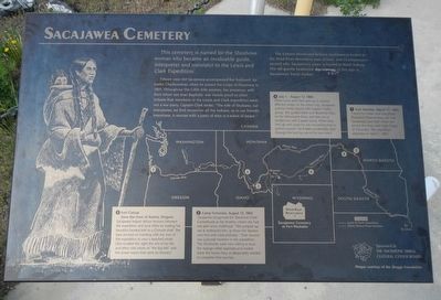 Sacajawea Cemetery Marker image. Click for full size.