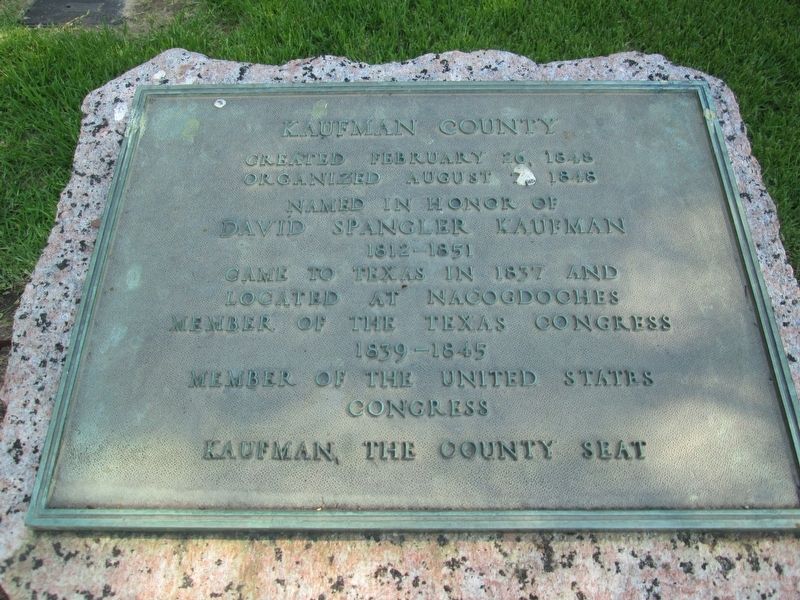 Kaufman County Marker. Click for full size. Kaufman County Marker image. Click for full size.