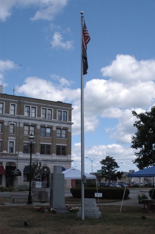 Sanford Maine War Memorial Flagpole Marker image. Click for full size.