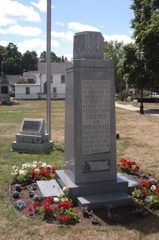 Sanford Maine War Memorial Marker image. Click for full size.