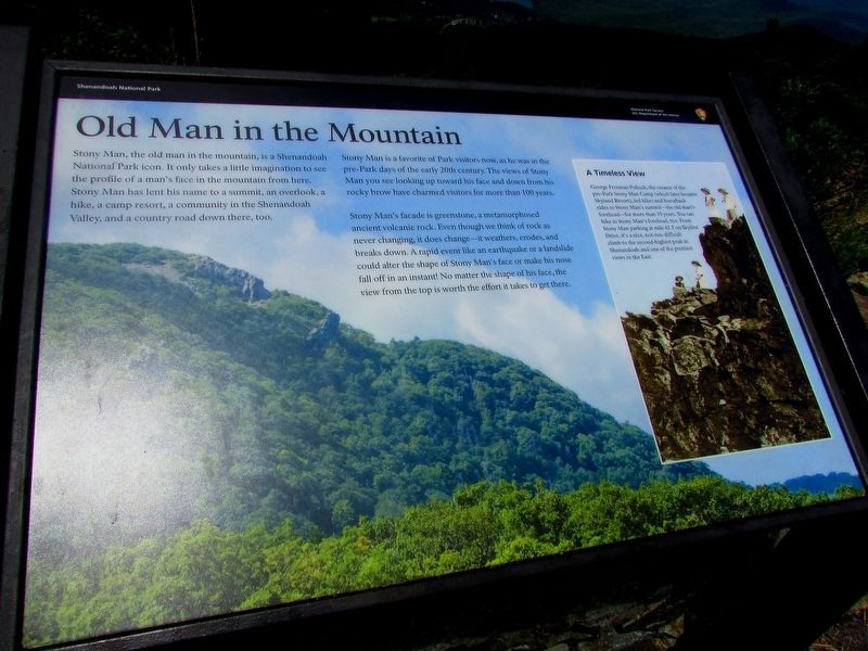 Old Man in the Mountain Marker. Click for full size. Old Man in the Mountain Marker image. Click for full size.