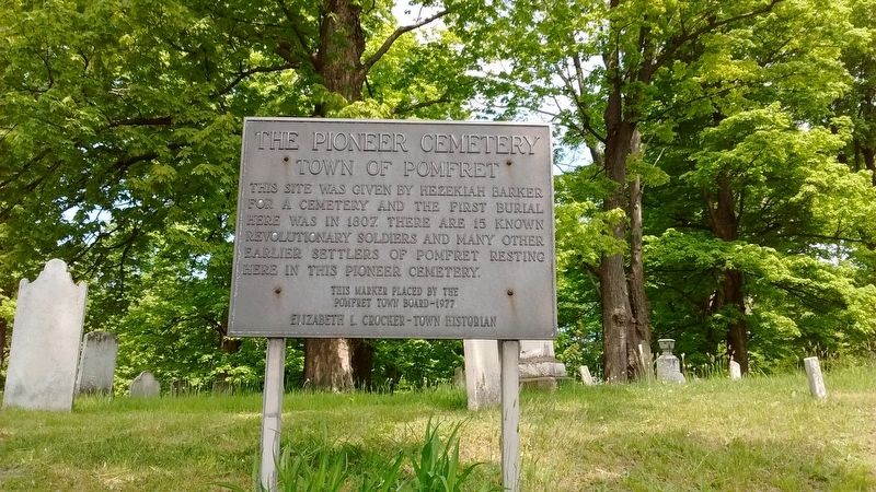 The Pioneer Cemetery Marker. Click for full size. The Pioneer Cemetery Marker image. Click for full size.
