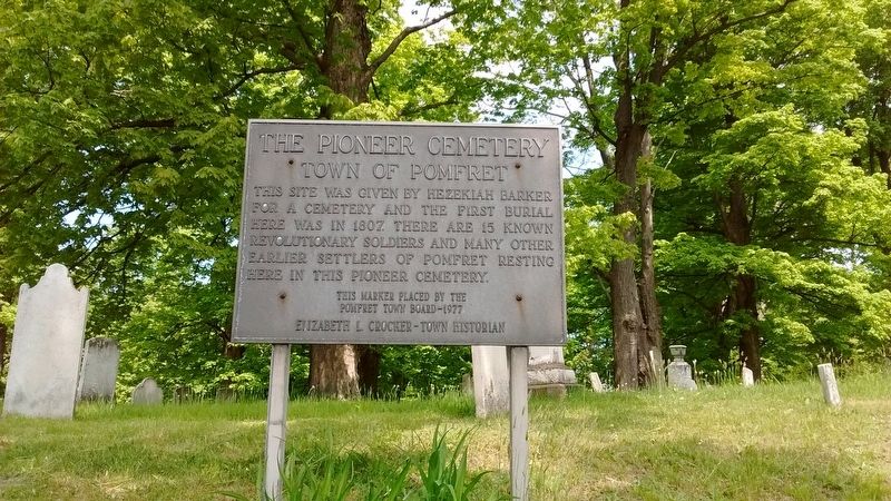 The Pioneer Cemetery Marker image. Click for full size.