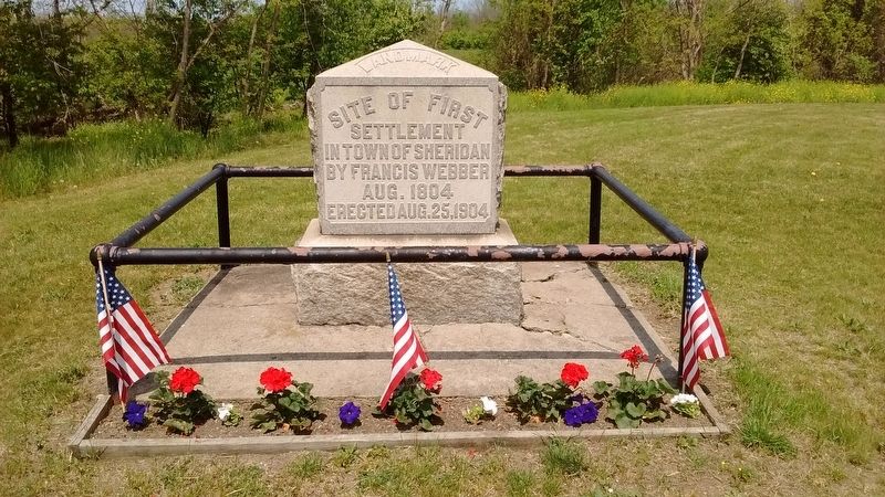 Site of First Settlement Marker. Click for full size. Site of First Settlement Marker image. Click for full size.