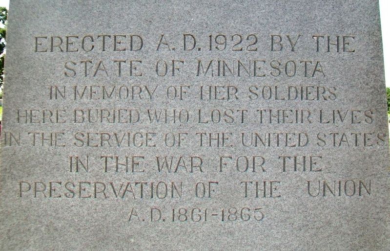 Minnesota Civil War Memorial Marker. Click for full size. Minnesota Civil War Memorial Marker image. Click for full size.