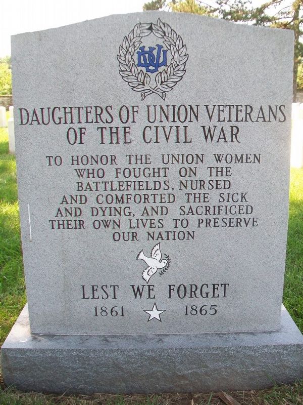 Civil War Union Women Memorial. Click for full size. Civil War Union Women Memorial image. Click for full size.
