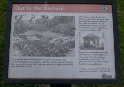 Out in the Orchard Marker - old image. Click for full size.