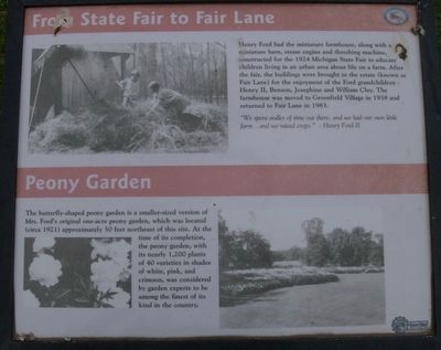 From State Fair to Fair Lane/Peony Garden Marker image. Click for full size.