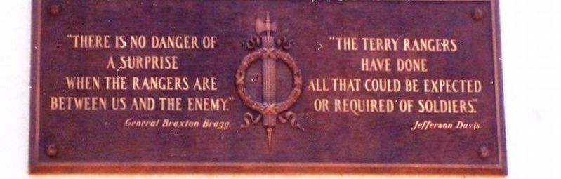 Terry Rangers Monument Marker. Click for full size. Terry Rangers Monument Marker image. Click for full size.