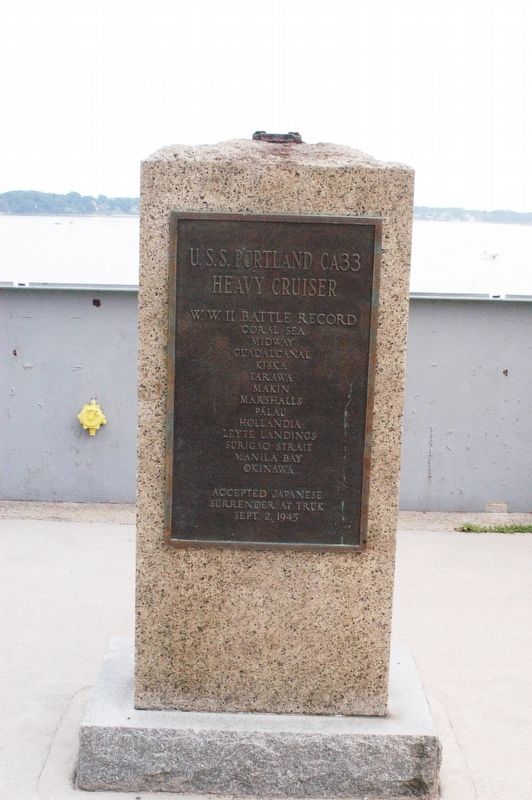 Portland Maine Fort Allen Park USS Portland Memorial Marker image. Click for full size.