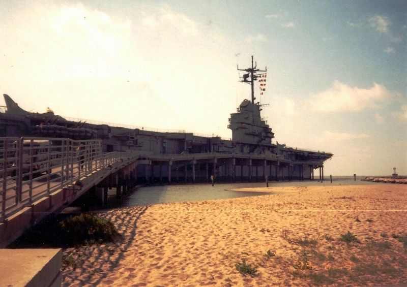 Walkway to the USS Lexington. Click for full size. Walkway to the USS Lexington image. Click for full size.