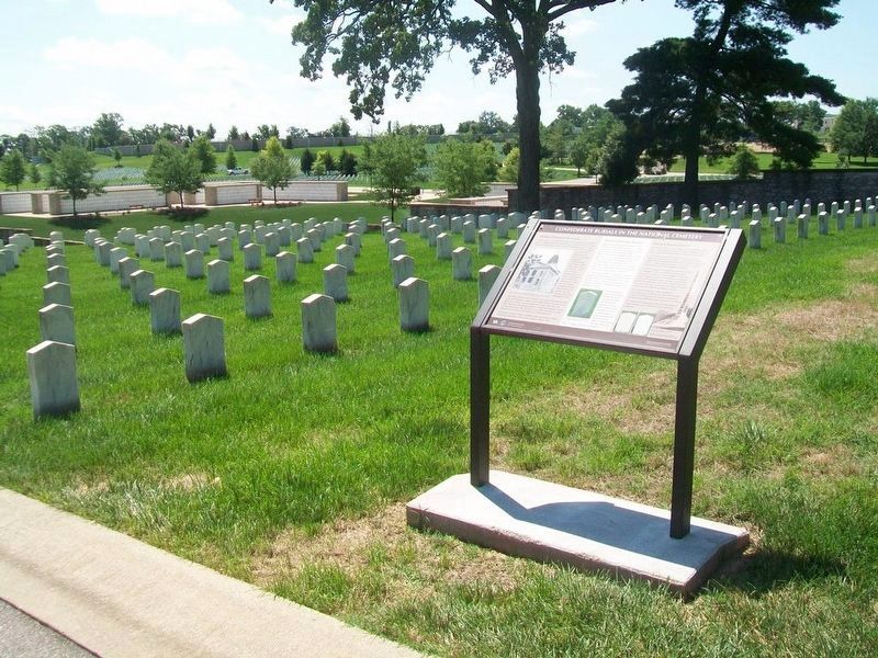 Confederate Burials in the National Cemetery and Marker. Click for full size. Confederate Burials in the National Cemetery and Marker image. Click for full size.