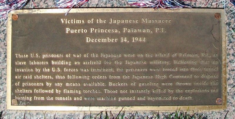 Victims of the Japanese Massacre Marker image. Click for full size.