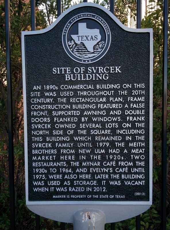Site of Svrcek Building Marker image. Click for full size.