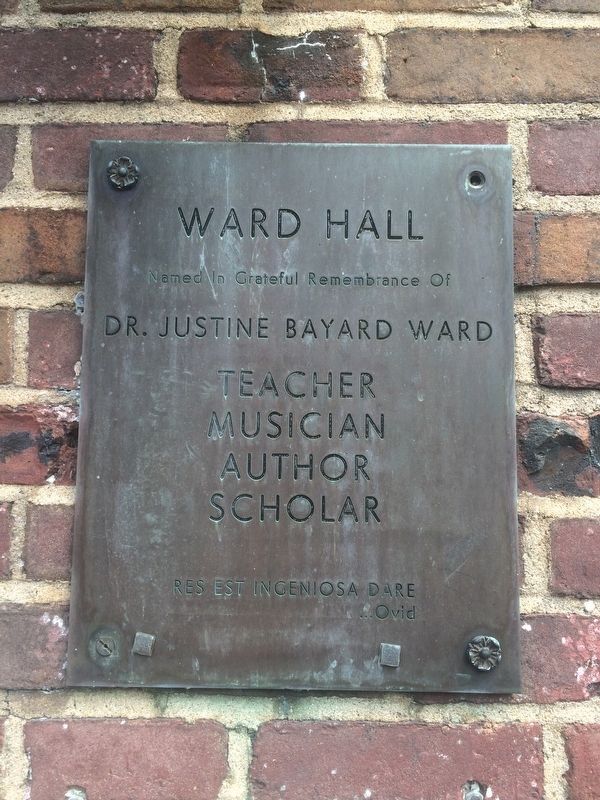 Dr. Justine Bayard Ward Marker. Click for full size. Dr. Justine Bayard Ward Marker image. Click for full size.