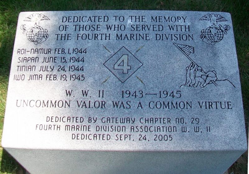 4th Marine Division Monument image. Click for full size.