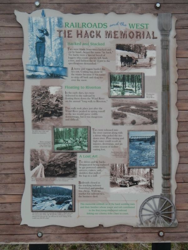 Tie Hack Memorial Marker image. Click for full size.