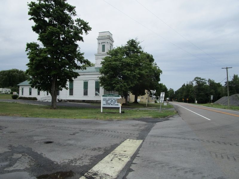 Old Baptist Church & Marker image. Click for full size.