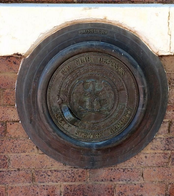 Night depository on side of bank near marker. (No longer in use) image. Click for full size.