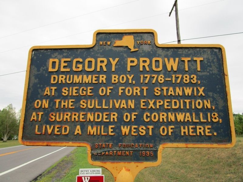 Degory Prowtt Marker. Click for full size. Degory Prowtt Marker image. Click for full size.
