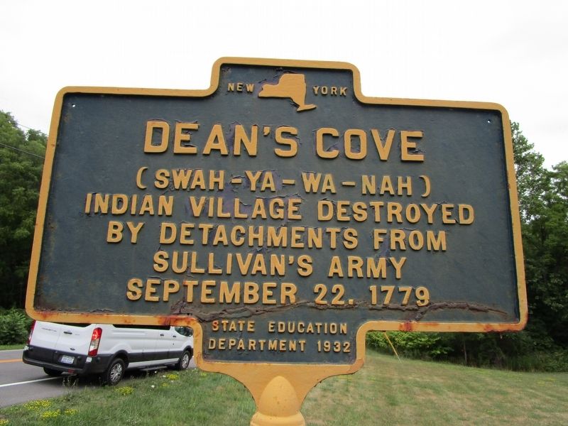 Dean's Cove Marker. Click for full size. Dean's Cove Marker image. Click for full size.