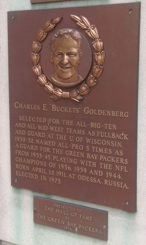 Charles E. "Buckets" Goldenberg Marker image. Click for full size.