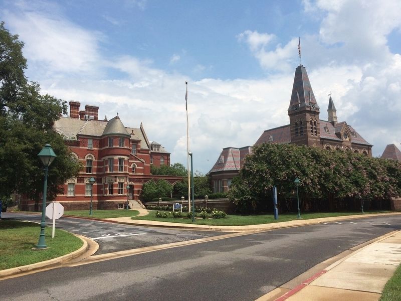 Chapel Hall, with College Hall to the left, at Gallaudet University. Click for full size. Chapel Hall, with College Hall to the left, at Gallaudet University image. Click for full size.