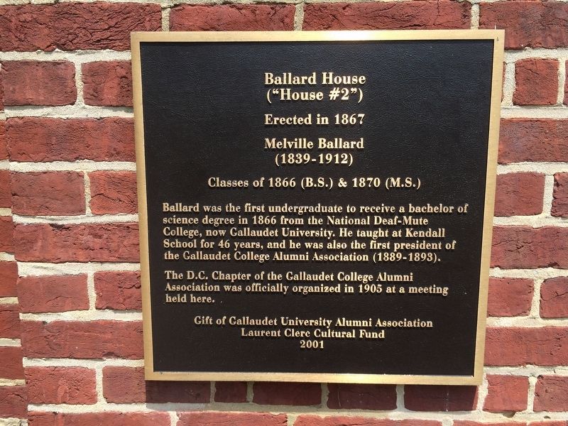 Ballard House Marker. Click for full size. Ballard House Marker image. Click for full size.