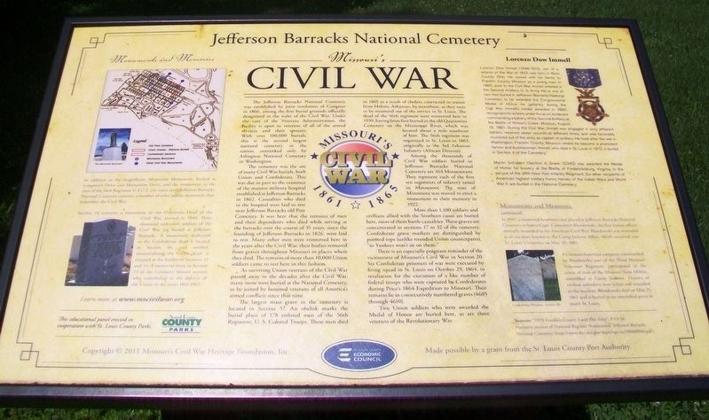 Jefferson Barracks National Cemetery Marker image. Click for full size.