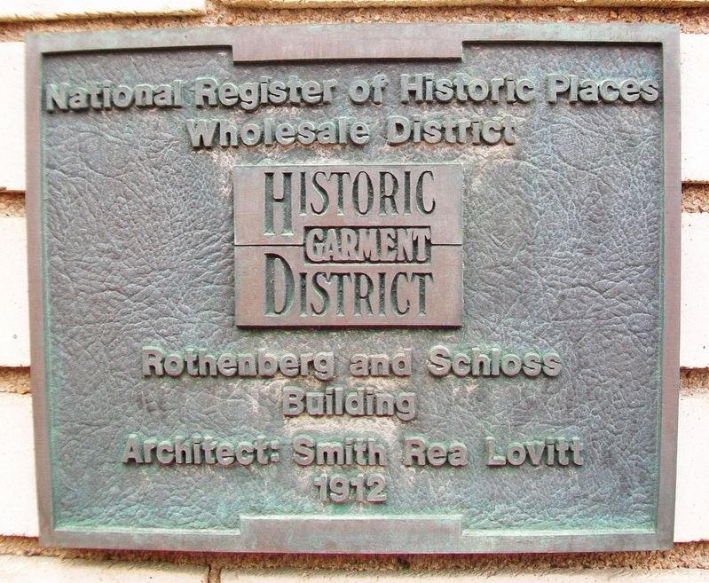 Rothenberg and Schloss Building Marker image. Click for full size.