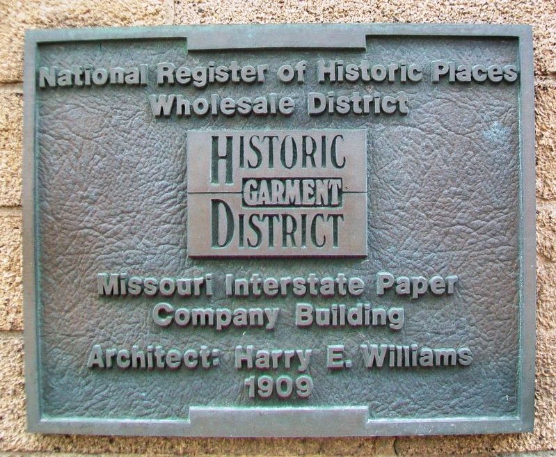 Missouri Interstate Paper Company Building Marker image. Click for full size.