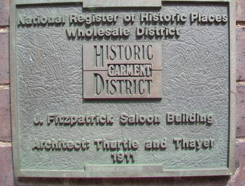 J. Fitzpatrick Saloon Building Marker image. Click for full size.