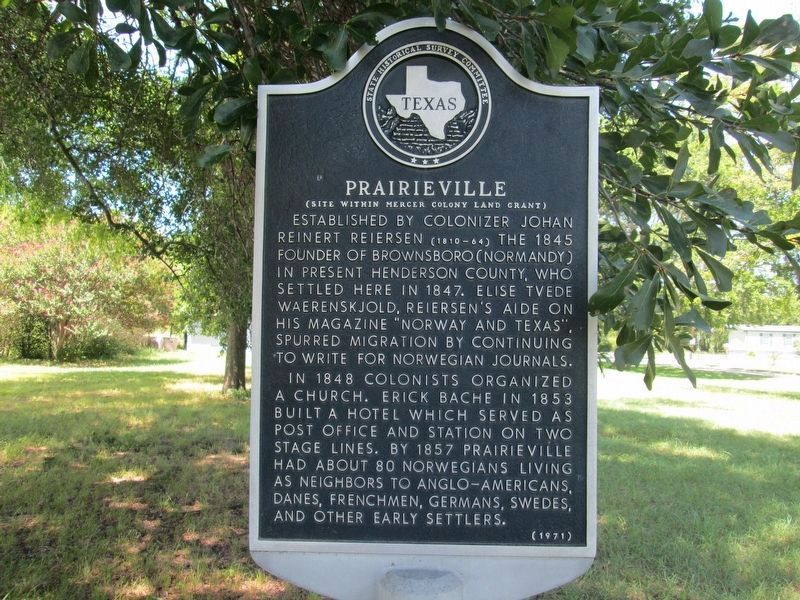 Prairieville Marker image. Click for full size.