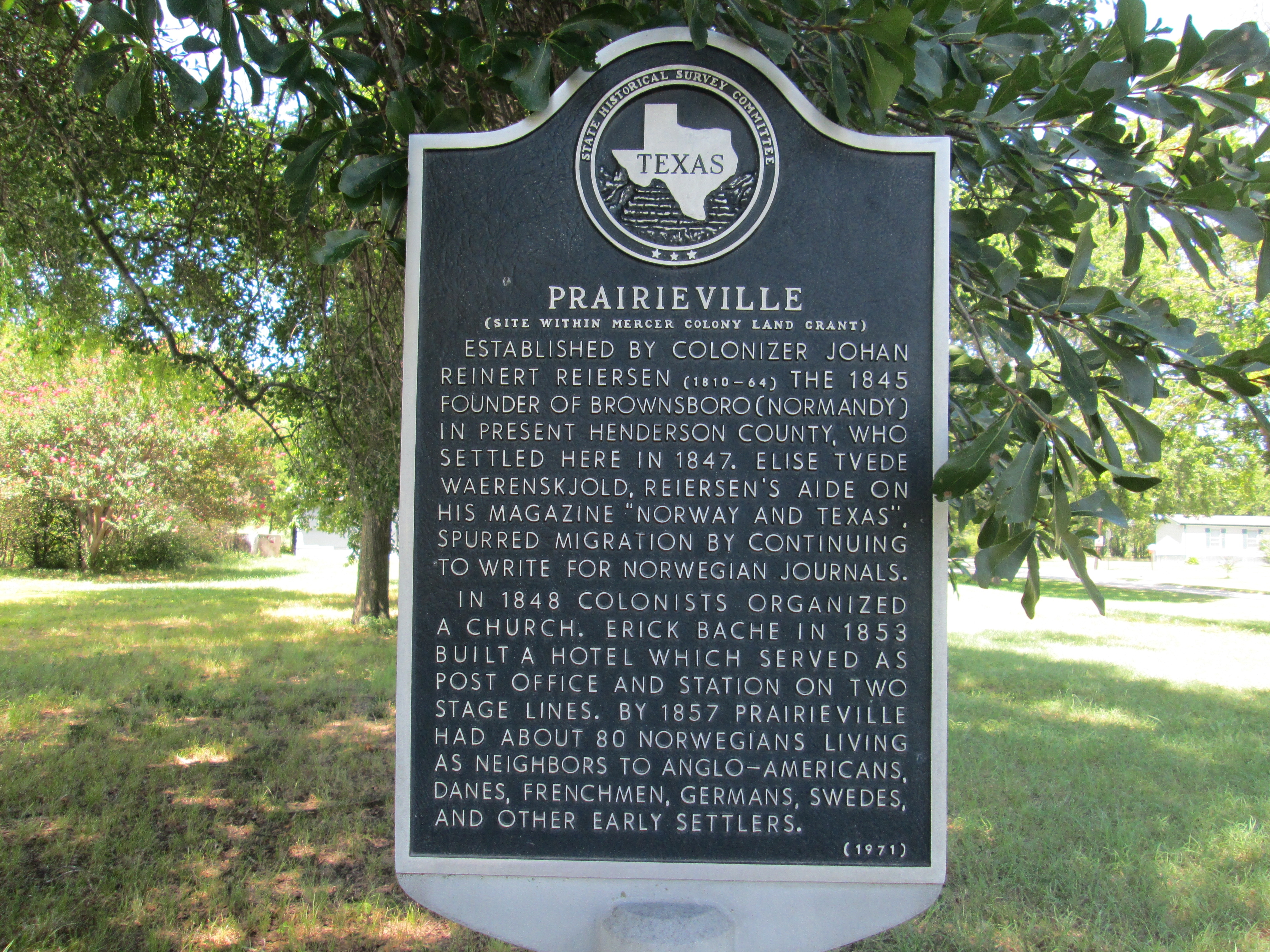 Prairieville Marker