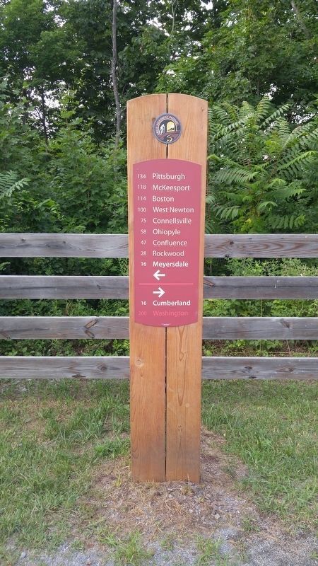 Signpost for the Great Allegheny Passage image. Click for full size.