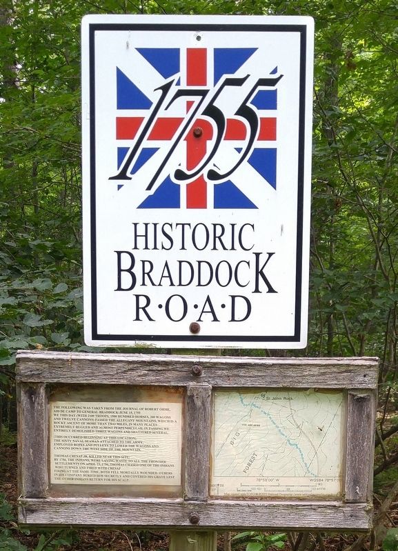 Historic Braddock Road Marker image. Click for full size.