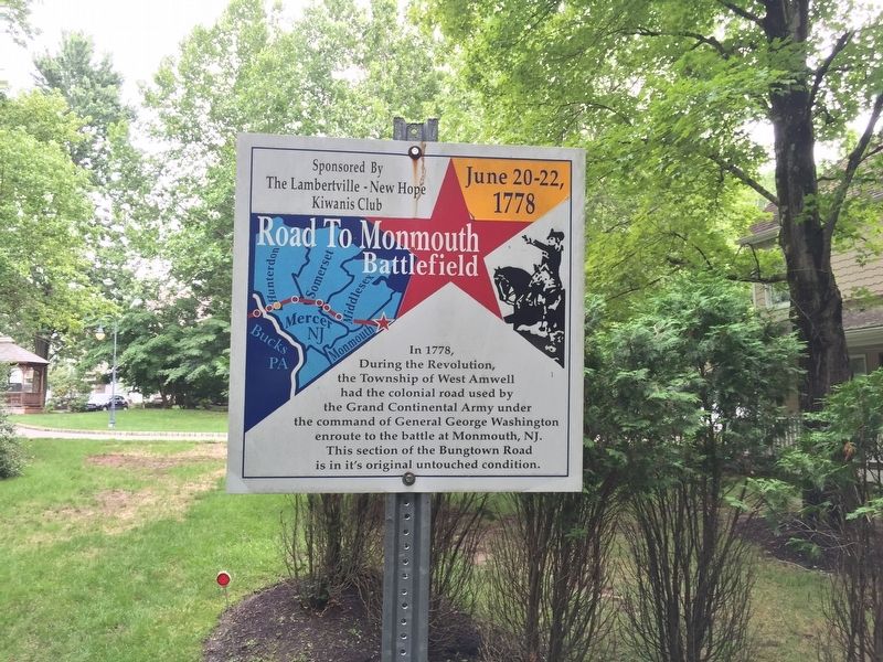 Road to Monmouth Battlefield, June 20-22, 1778 Marker image. Click for full size.