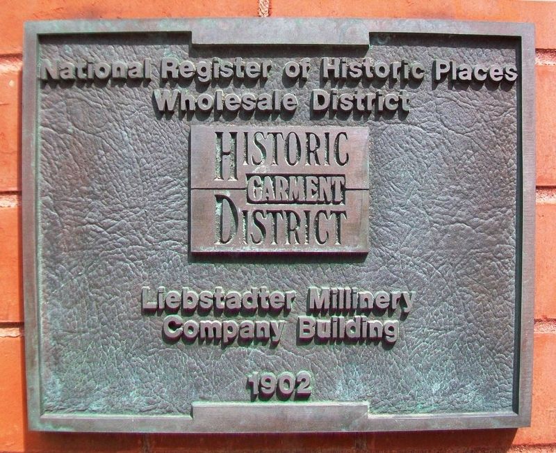 Liebstadter Millinery Company Building Marker image. Click for full size.