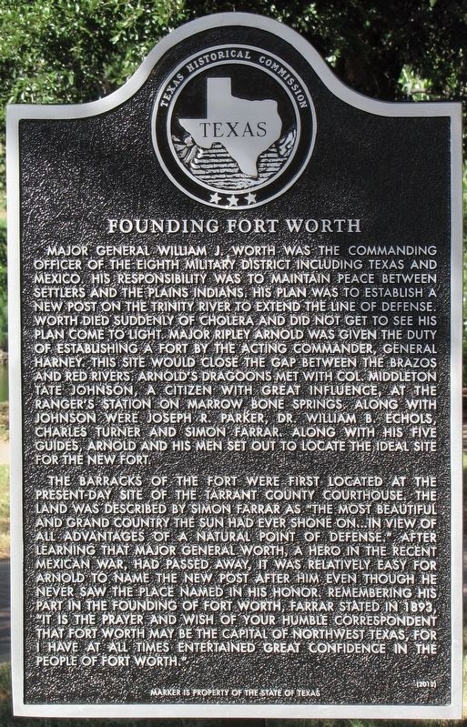 Founding Fort Worth Marker image. Click for full size.