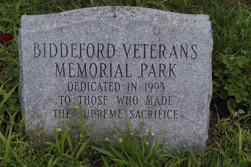 Biddeford Maine Veterans Memorial Marker image. Click for full size.