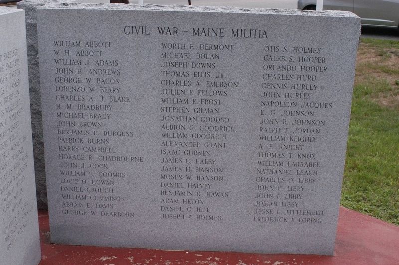 Biddeford Maine Veterans Memorial Marker image. Click for full size.