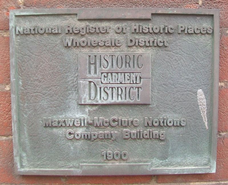 Maxwell-McClure Notions Company Building Marker image. Click for full size.