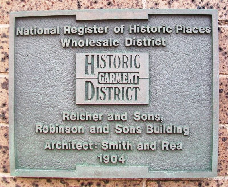 Reicher and Sons, Robinson and Sons Building Marker. Click for full size. Reicher and Sons, Robinson and Sons Building Marker image. Click for full size.